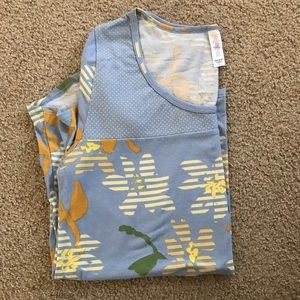 LLR Classic T S: Bibbed floral BNWOT